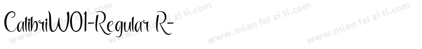 CalibriW01-Regular R字体转换